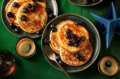 Pancake blueberry stack
