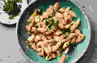 Pasta with tuna & butter beans