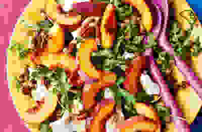 peach-mozzarella-rocket-salad