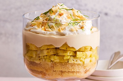 Piña colada trifle