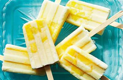 Pineapple ice cream lollies