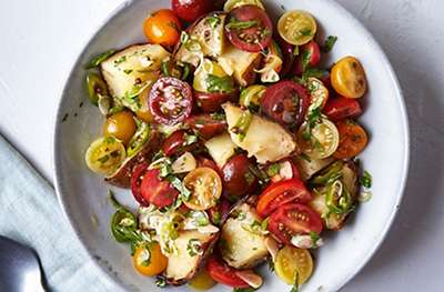 Potato & pickled tomato salad