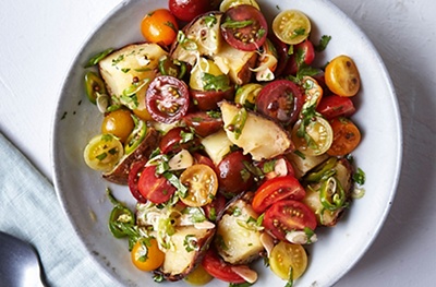 Potato & pickled tomato salad
