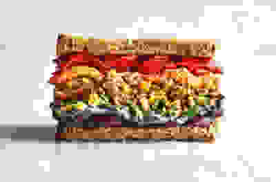 Falafel rainbow sandwich 