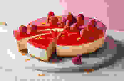 Raspberry & orange cheesecake