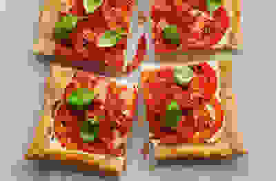 Roast tomato & ricotta tart
