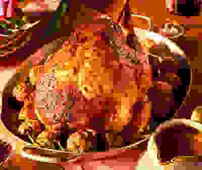 Roast turkey with Marmite gravy