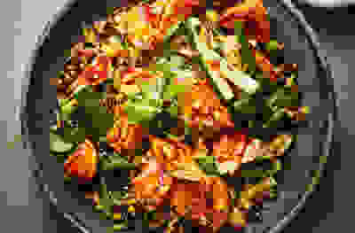 Salmon, Rice, Quinoa & Vegetable Stir Fry Recipe | Waitrose & Partners