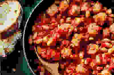 Sausage, tomato & bean stew