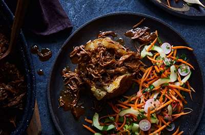 Slow-cooked beef short rib & jackets