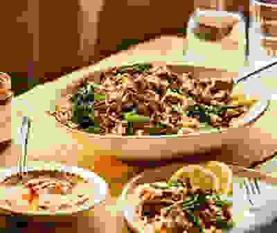 Slow-cooked lamb 'pilaf'