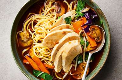 Soy & ginger chicken noodle soup