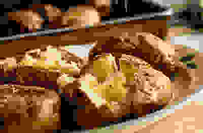 Speedy baked potatoes