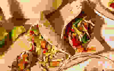 Spiced lamb tacos & apricot salsa