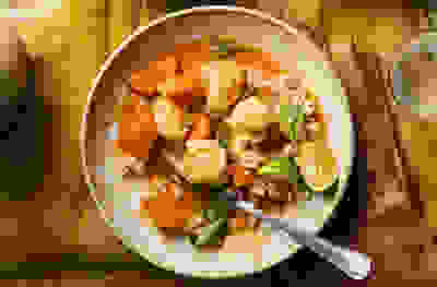 Thai-style Monkfish red curry