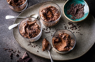 Three-ingredient chocolate puddings