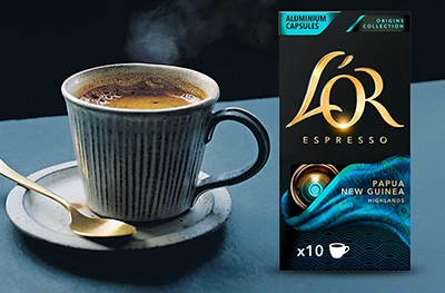 Image of L'Or coffee and beans