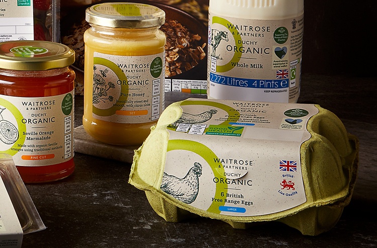 image of new Duchy Organic packaging