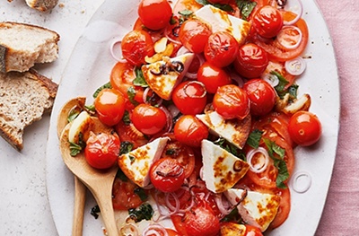 Tomato & manouri cheese salad