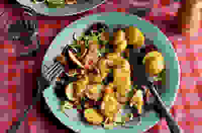 Turkey schnitzel with winter slaw