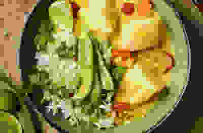 Turmeric & coconut cod with jasmine rice 