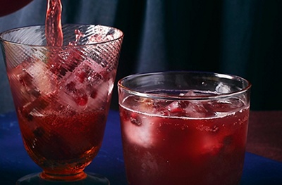 Vodka, cranberry & sour cherry punch