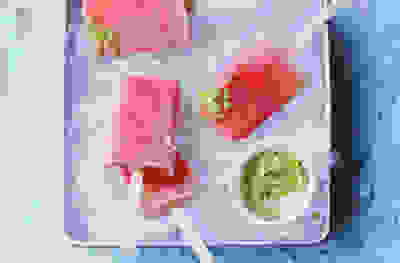 Watermelom & lime daiquiri popsicles