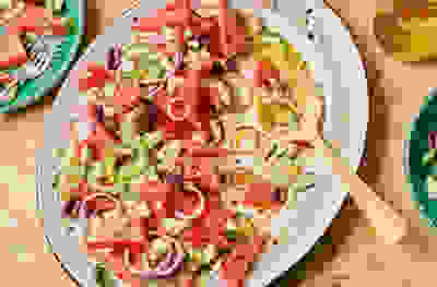 Watermelon Greek feta salad