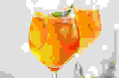 Winter spritz cocktail