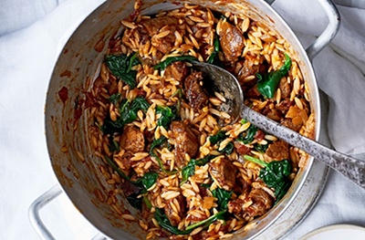 Youvetsi (Greek lamb stew with orzo)